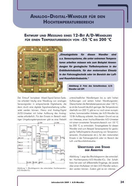 Jahresbericht 2009 - IMMS Institut für Mikroelektronik