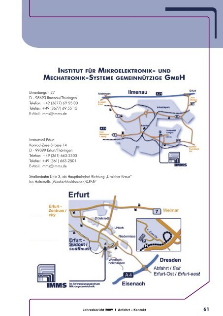 Jahresbericht 2009 - IMMS Institut für Mikroelektronik