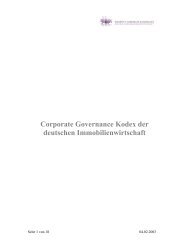Corporate Governance Kodex der deutschen Immobilienwirtschaft