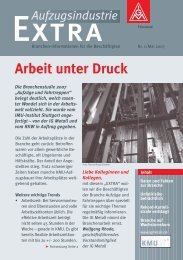 Arbeit unter Druck - IMU Institut