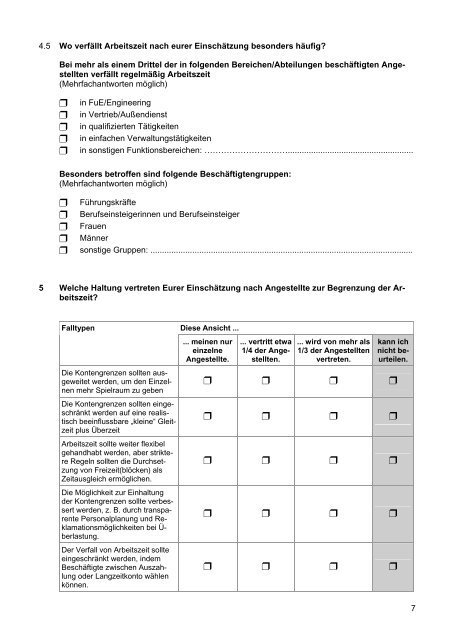 Verfall von Arbeitszeit in indirekten Tätigkeitsbereichen - IMU Institut