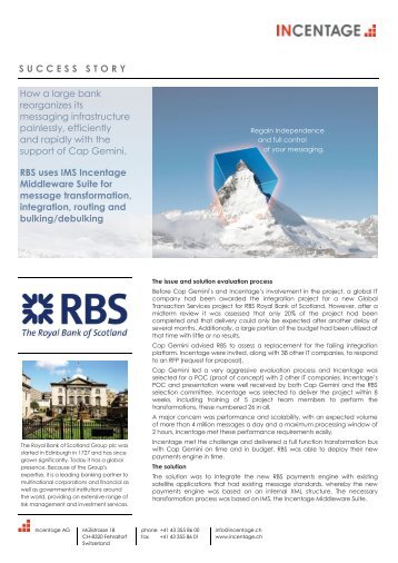 RBS The Royal Bank of Scotland (PDF) - Incentage AG