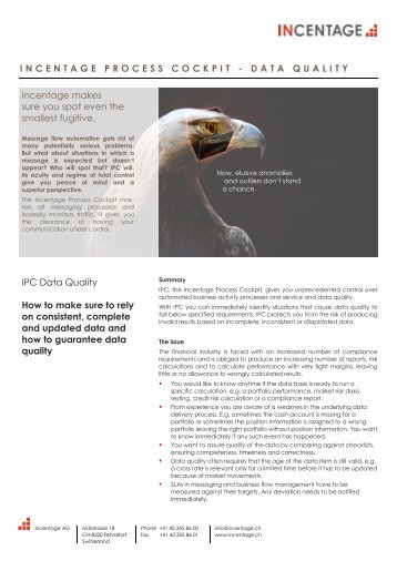 Ipc Data Quality Incentage Ag