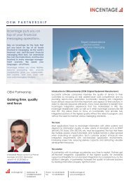 OEM Partnership (PDF) - Incentage AG