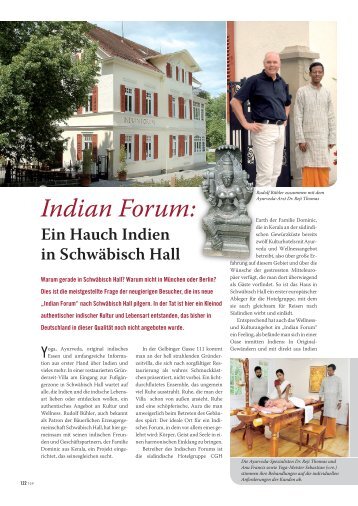 Indian Forum: Ein Hauch Indien in Schwäbisch Hall