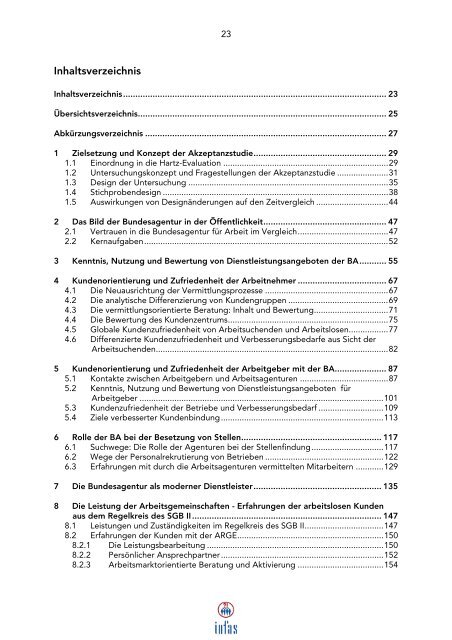 Evaluation der Maßnahmen zur Umsetzung der Vorschläge ... - Infas