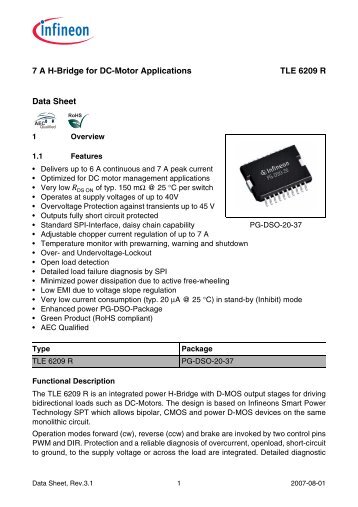 7 A H-Bridge for DC-Motor Applications Data Sheet TLE ... - Infineon