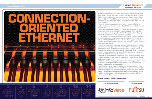 Connection Oriented Ethernet - InfoVista