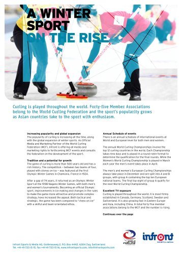 A WINTER SPORT ON THE RISE - Infront Sports & Media