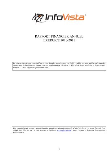 Rapport financier annuel 3 - Zonebourse.com