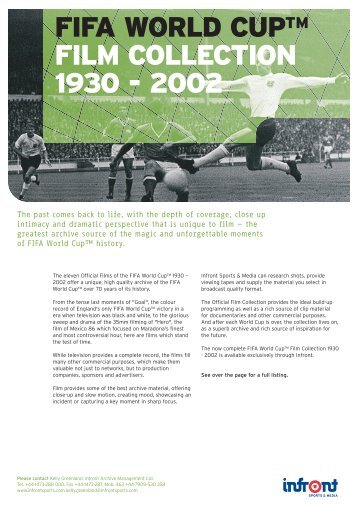 FIFA World Cup film collection 1930-2002 - Infront Sports & Media