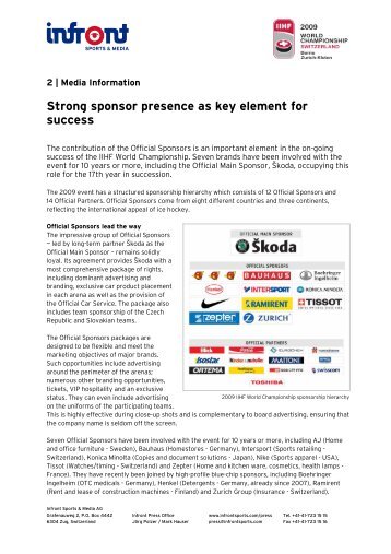 Strong sponsor presence as key element for success - Infront