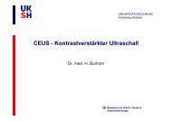 CEUS - Kontrastverstärkter Ultraschall - Medizinische Klinik I