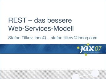 REST â das bessere Web-Services-Modell - innoQ