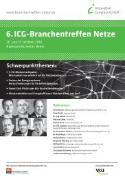 6. ICG-Branchentreffen Netze - ICG Innovation Congress GmbH