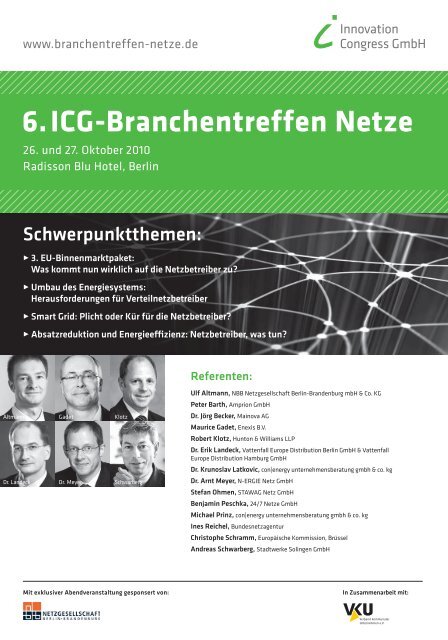 6. ICG-Branchentreffen Netze - ICG Innovation Congress GmbH