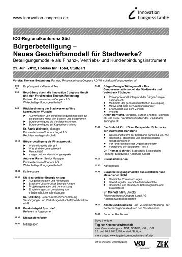 Programm Stuttgart - ICG Innovation Congress GmbH