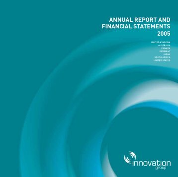 annual report and financial statements 2005 - Innovation Group