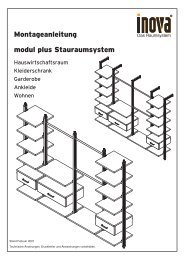 Montageanleitung modul plus Stauraumsystem - Inova