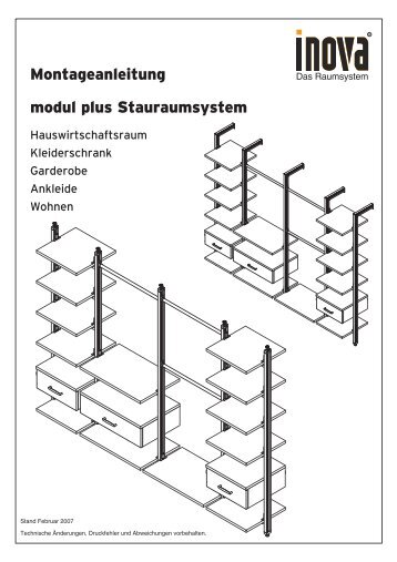 Montageanleitung modul plus Stauraumsystem - Inova