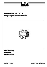REMKO PG 12 / 12 E Propangas-Heizautomat Bedienung Technik ...