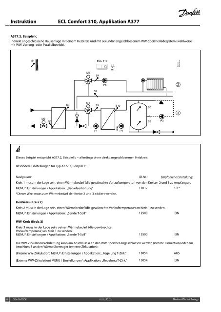 Instruktion ECL Comfort 310, Applikation A377