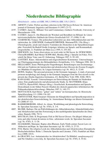 Niederdeutsche Bibliographie - Institut für niederdeutsche Sprache ...