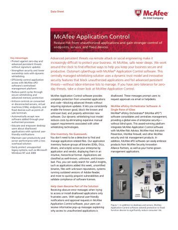 McAfee Application Control - CDW