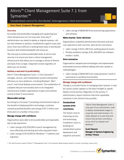 Altiris Client Management Suite 7 1 From Symantec Macconnection