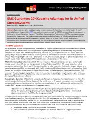 EMC Guarantees 20% Capacity Advantage for its Celerra Unified ...