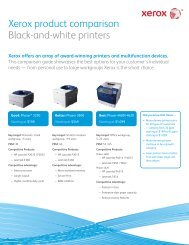 Xerox product comparison Black-and-white printers - Insight