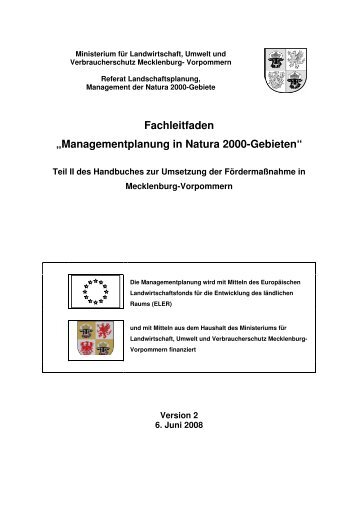 Fachleitfaden âManagementplanung in Natura 2000-Gebietenâ - biota