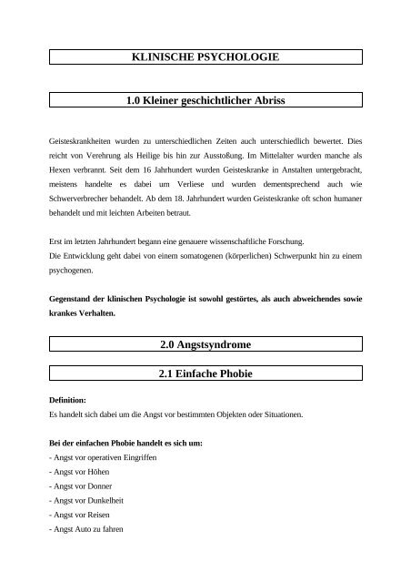 Leseprobe Heilpraktiker für Psychotherapie ... - Institut Kappel