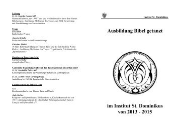 Ausbildung Bibel getanzt - Christliche Arbeitsgemeinschaft Tanz...