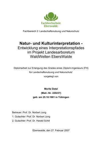 Natur- und Kulturinterpretation - - Bildungswerk interpretation