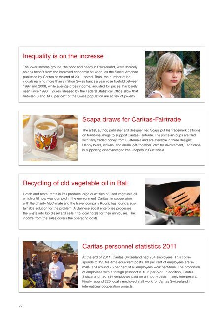 Caritas Switzerland Annual Report of Activities - CARITAS - Schweiz