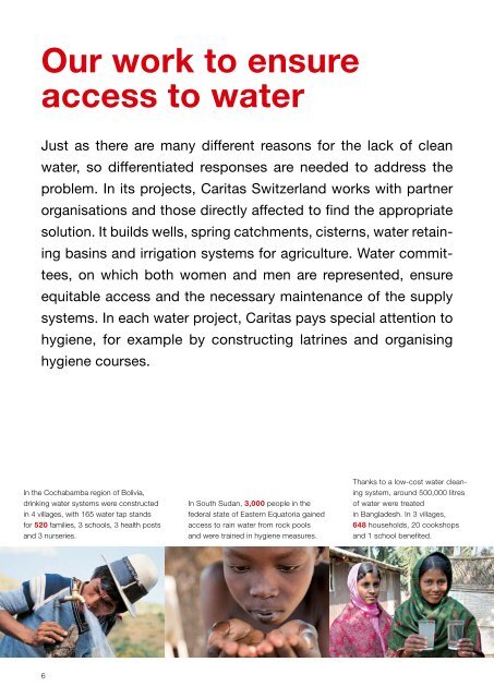 Caritas Switzerland Annual Report of Activities - CARITAS - Schweiz