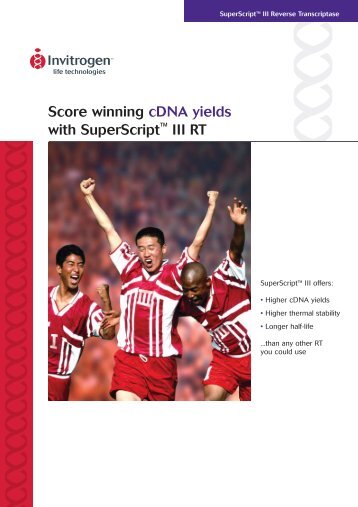 Score winning cDNA yields with SuperScript III RT - Invitrogen