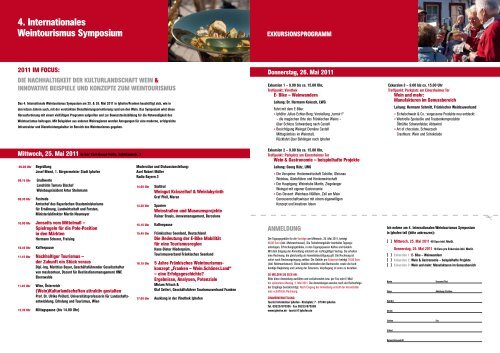 4. Internationales Weintourismus Symposium 25. & 26. Mai ... - Iphofen