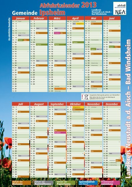 Abfallkalender 2013 - Markt Ipsheim