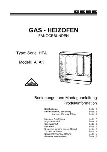 GAS - HEIZOFEN - Strebel