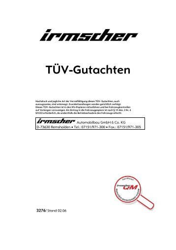 TÜV-Gutachten - Irmscher