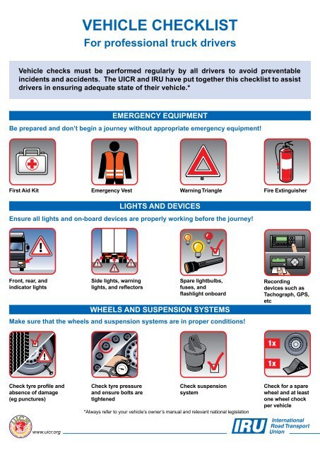 Complete Truck Driver Packing List