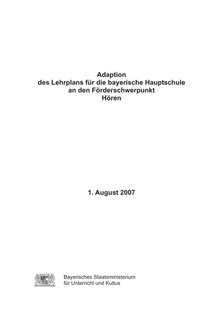 Download LP_Hauptschule_Adaption_Hoeren.pdf - ISB - Bayern