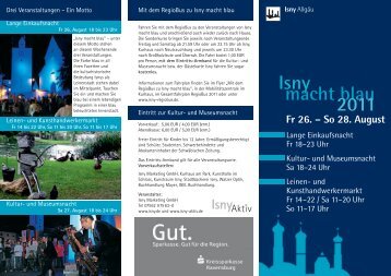 Flyer Isny macht Blau_7_2011.indd - in Isny im Allgäu