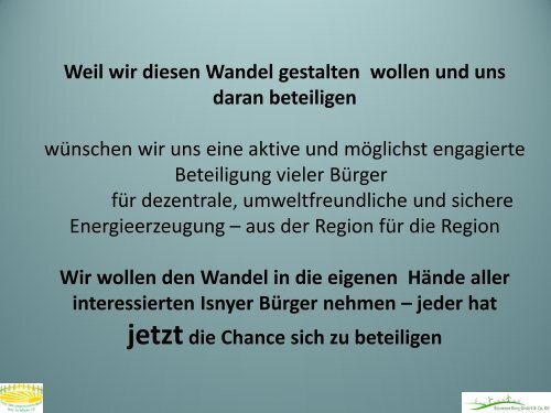 Windräder in Beuren Standpunkt der Beurener Berg GmbH ...