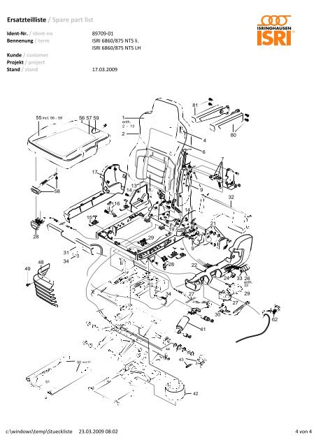 Ersatzteilliste / Spare part list