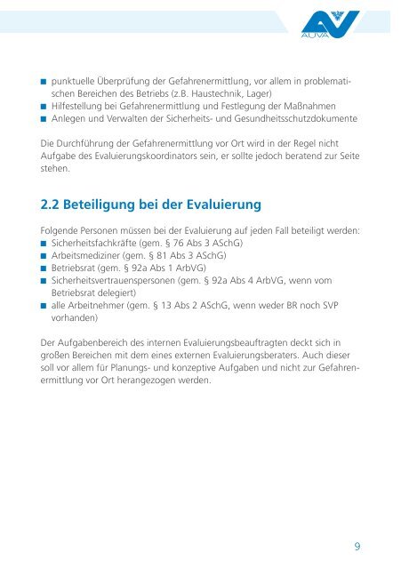 Merkblatt Arbeitsplatzevaluierung M 040