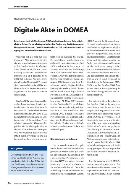 Digitale Akte in DOMEA - Information und Technik Nordrhein ...