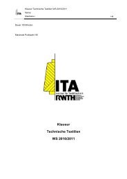 Klausur Technische Textilien WS 2010/2011